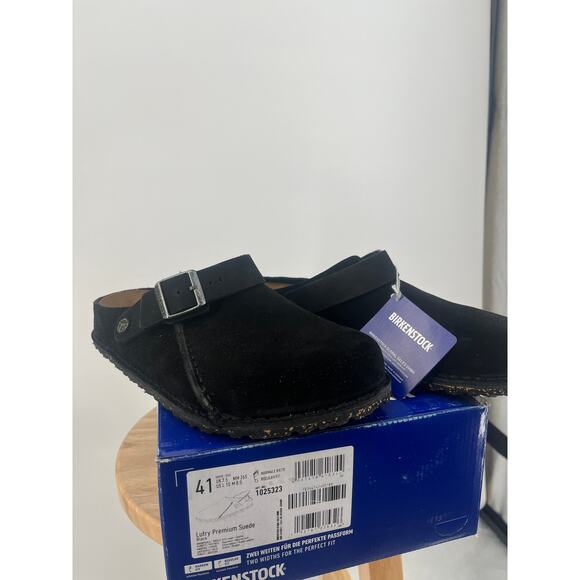 Birkenstock Shoes - Birkenstock Lutry Premium Suede Ladies 8 Men's 10 Black Regular fit